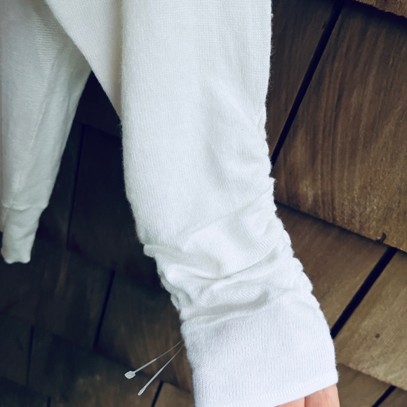 Bishop + Young Anthropologie White Viscose V-Neck Lace Sweater Jumper Top S - Picture 8 of 15